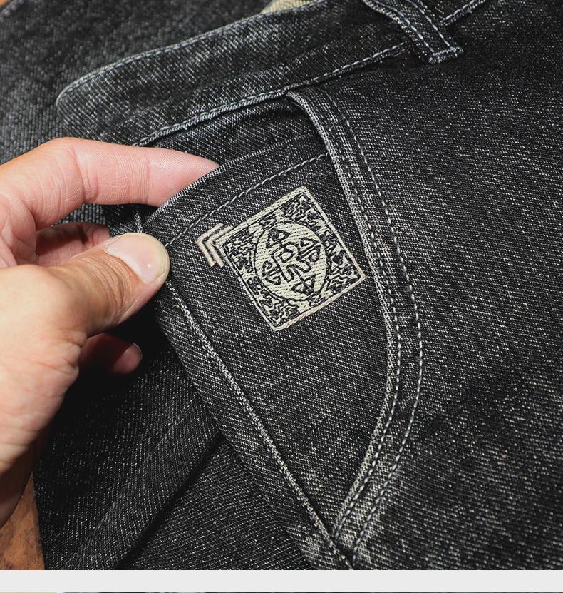 2024 Pánské úzké rovné vyšívané džíny - Lehká luxusní podzimní/zimní kolekce