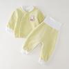 Hohe Taille Baby Fleece Set: Bauchschutz Winterkleidung - Verdicktes zweiteiliges Set für Herbst/Winter, kein Ausziehen nötig