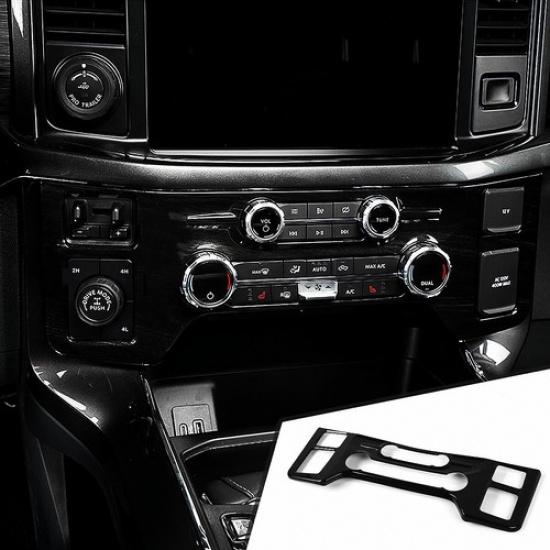 Black Console Dashboard climate control panel Bezel Cover Trim For Ford F150 21+
