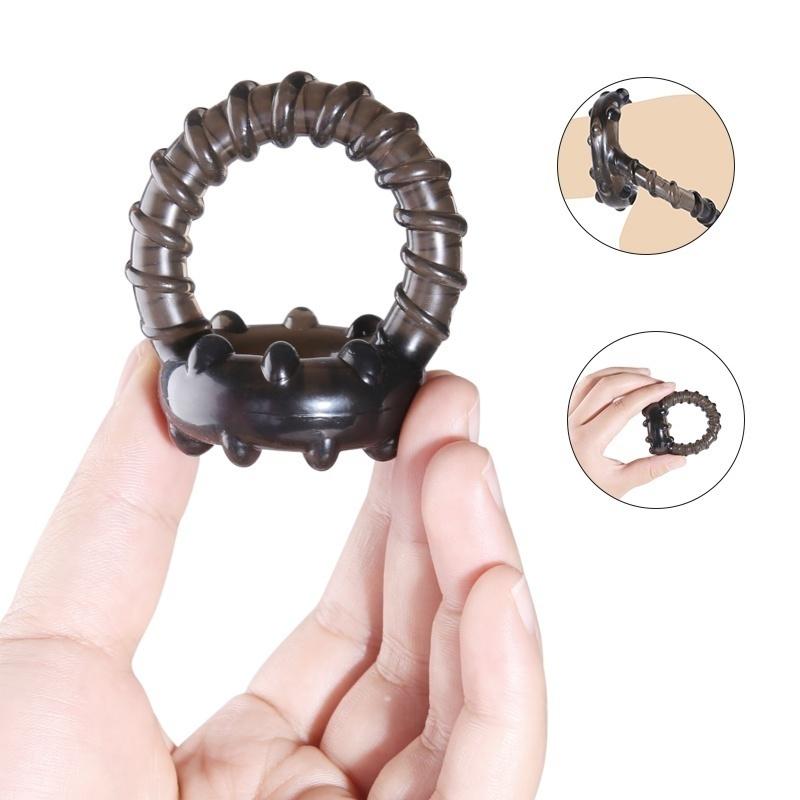 1pcs Men Male Soft Silicone Ring Round Men Time Delayed Rings Hoop Couple Lover