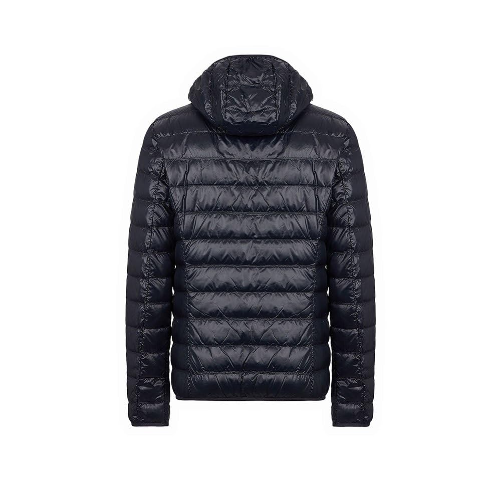 Emporio Armani EA7 Light Down Jacket Hoodie Silver Logo S [Emporio Armani] Men's