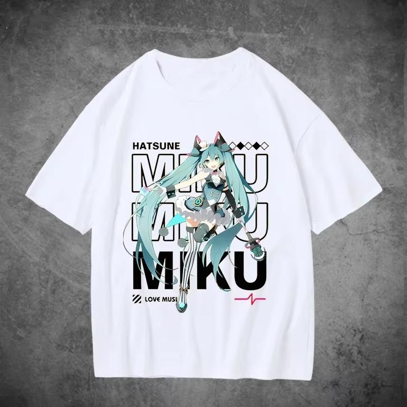 Hatsune Miku Y2k Top Moda 2026 Nuove Magliette da Donna Magliette Casual Magliette Stampate Varie Taglie Magliette Street Stampate