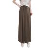 Plus Size Wide-Leg Ice Silk Culottes: Summer Women's Casual Drape Pants with Lazy Pleats