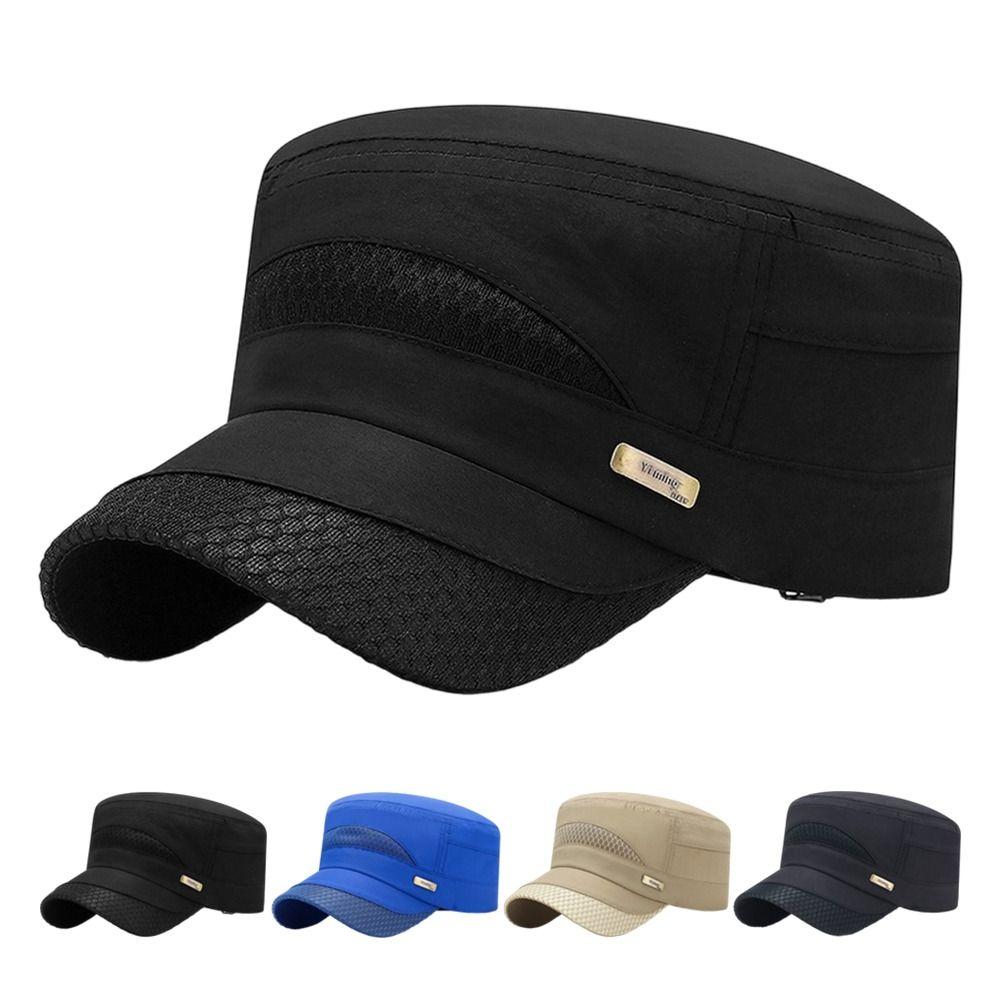 Anti-UV Baseball Cap Quick-drying Peaked cap Fashion Flat Top Hat  Men Women