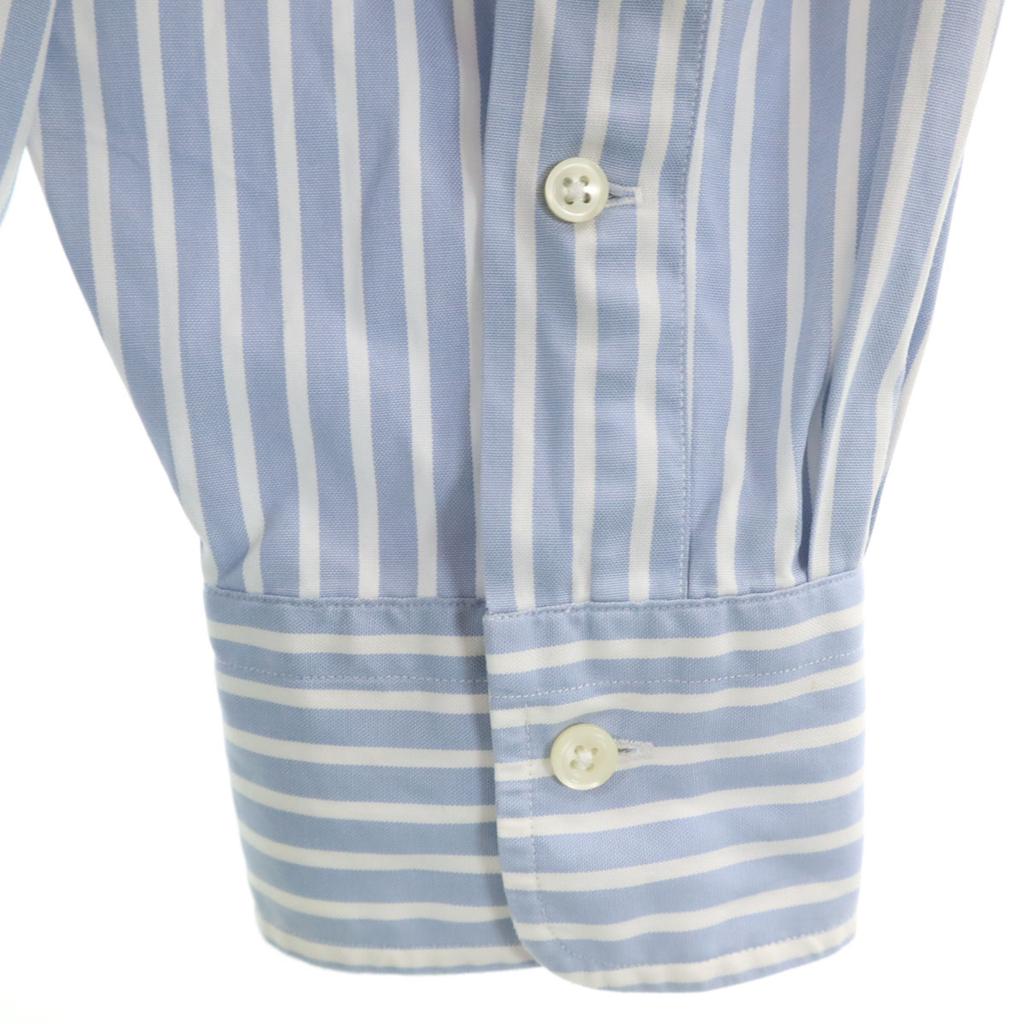 Polo van Ralph Lauren Gestreept Patroon Lange mouwen Katoenen overhemd 17 1/2-35 Heren Gebruikt