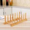Bamboo Bowl Organizer Flatware Rack Drain Dish Drainer Storage Shelf Plate Stand Pot Lid Holder