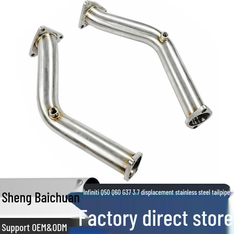 Stainless Steel Exhaust Manifold Muffler for Infiniti Q50/Q60/G37 3.7L Modified exhaust pipe