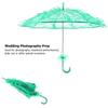 Brude blonder bomull paraply for bryllupsfester Dansefotografering Prop (Grønn)