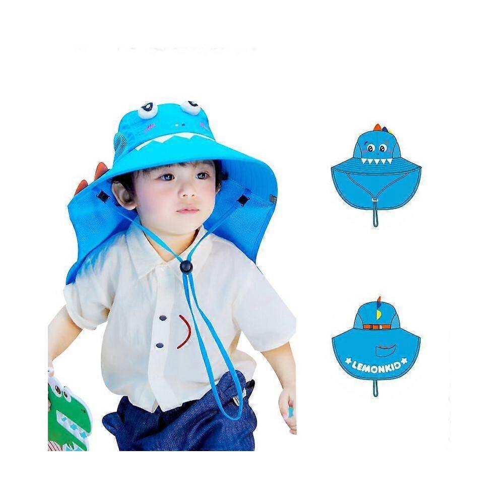 (58cm, Dinosaur) UPF50+ Children's Sun Hat Summer Fisherman's Hat Sun Hat Outdoor Sun Hat