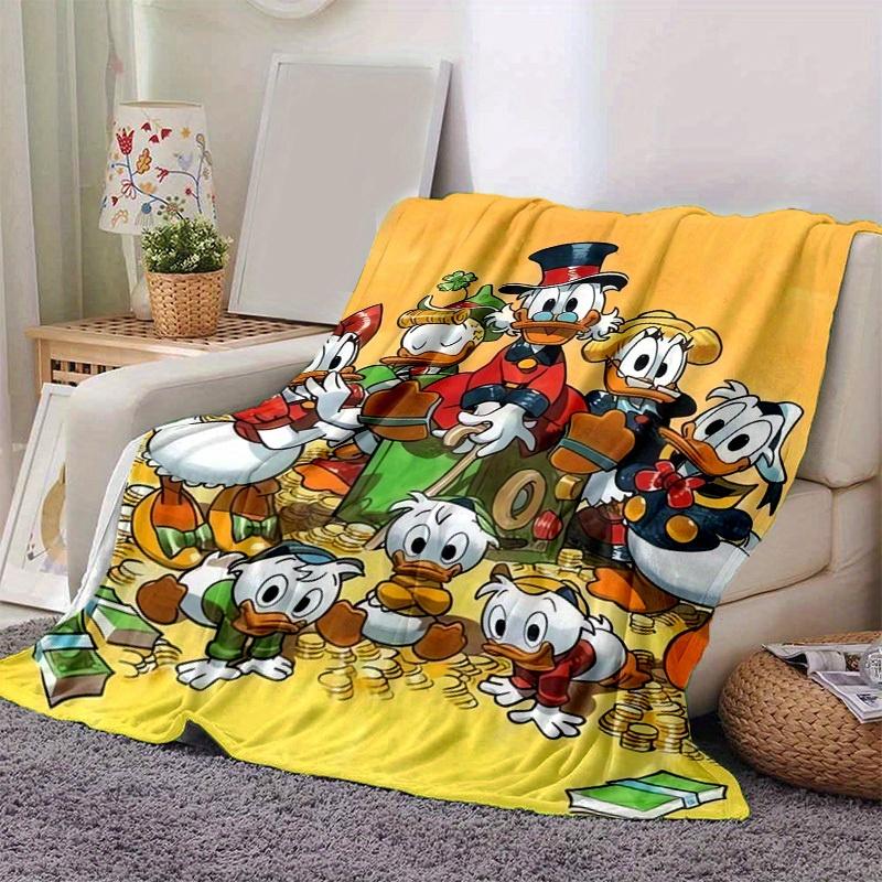 

1 шт., Пледи з Качиних Історій Сімейний Затишний Плед для Домашнього Декору, Покривало на Диван, Для Використання на Відкритому Повітрі, Подорожей, Кемпінгу 80x120cm