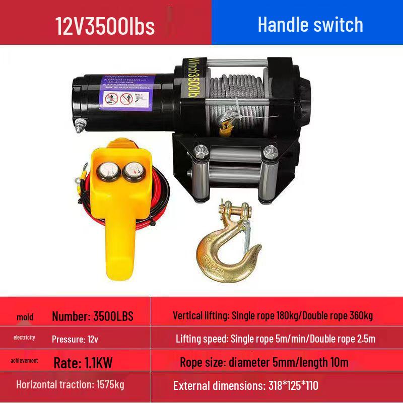 12V/24V Electric Off-Road Car Winch & Hoist