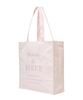 Maison de FLEUR Tweed Logo Embroidered Square Tote Bag, Ivory, 08000223800