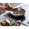 Bestco Dot Rich Stainless Steel Triple-Layer Frying Pan, 24cm, Mirror, ND-242