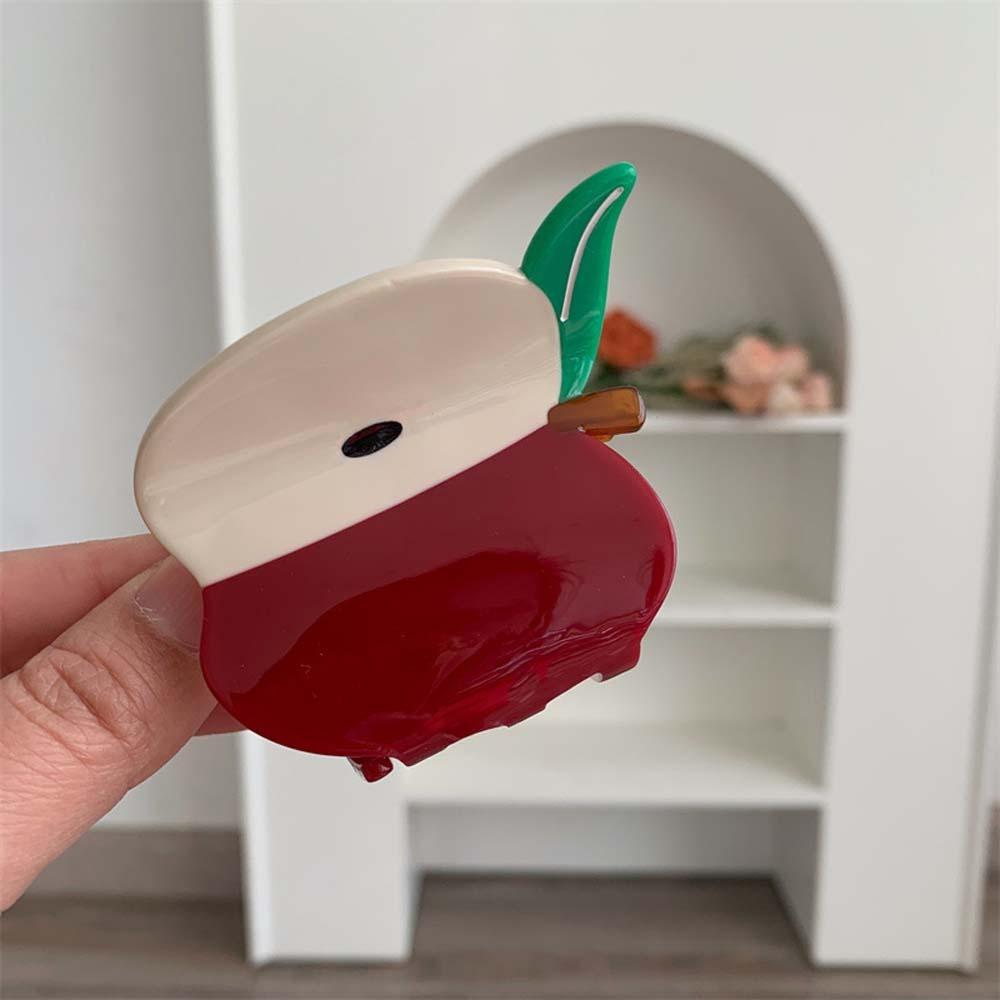 Korean Style Acetic Acid Hair Claw Sweet Acrylic Hair Accessories Fashion Fruit Shark Clip  Summer