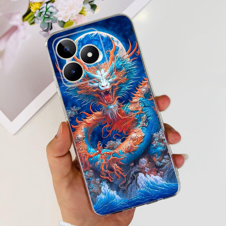 For Realme C51 C53 Case New Fashion Painted Cover Soft Silicone Phone Case For Realme C53 C 51 RealmeC51 RealmeC53 Fundas Bumper
