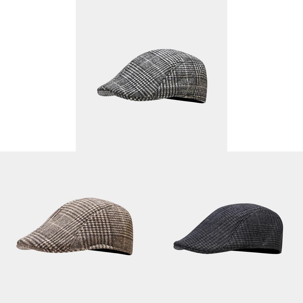 British Retro Beret Cap For Ladies Gentlemen With Polyester Fabric And Classic Style
