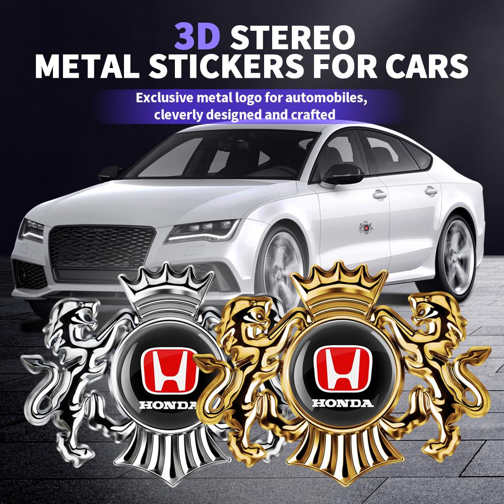 3D Car Metal Badge Stickers Body Trunk Emblem Decoration Decal For Honda Accord Mugen Civic CRV Jazz City Odyssey Accessories