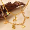 Charming Pig & Elephant Pendant Necklace for Women - Cute, Delicate Animal Design