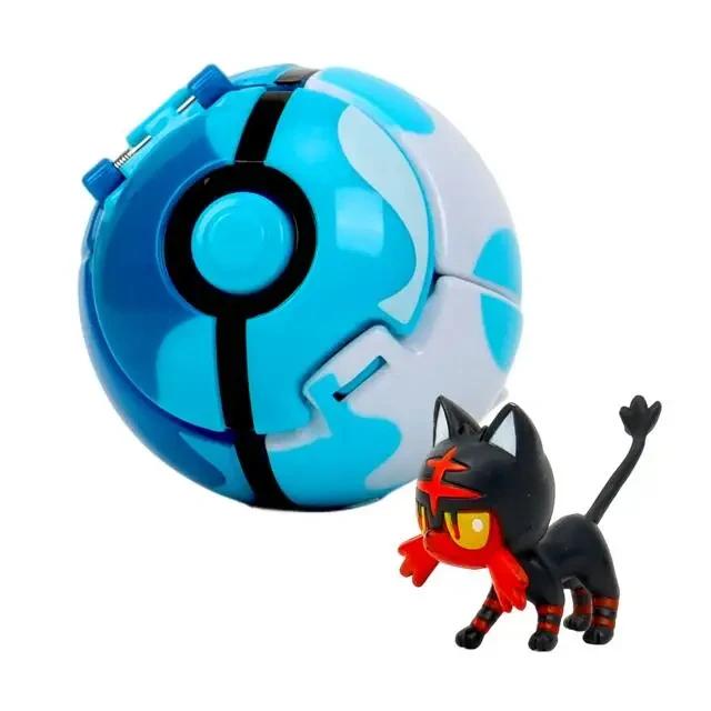 Pokemon Elfball Figur Pikachu Glurak Turtok Mewtu Pocket Monster Variante Pokeball Verformbare Spielzeuge Actionmodell Geschenk