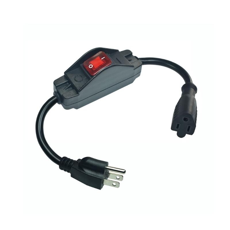 16A 250V Heavy Duty Power Cord With Waterproof Switches 3 Prong Outdoor Extension Cord for Indoor and Outdoor Use