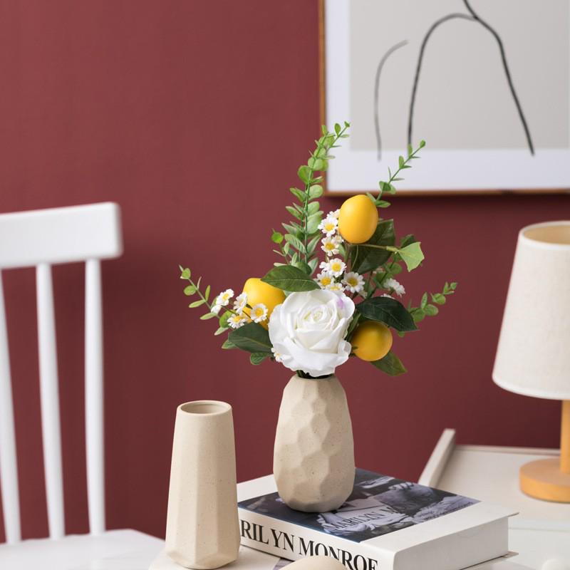 Rust-Colored Nordic Retro Ceramic Vase with Black Spots