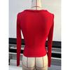 Square Collar Slim Fit Lace Women Blouse Half Open Collar Sweet Tops Casual Long Sleeve Solid Color Simple Short Shirts Ladies Spring Summer Clothing