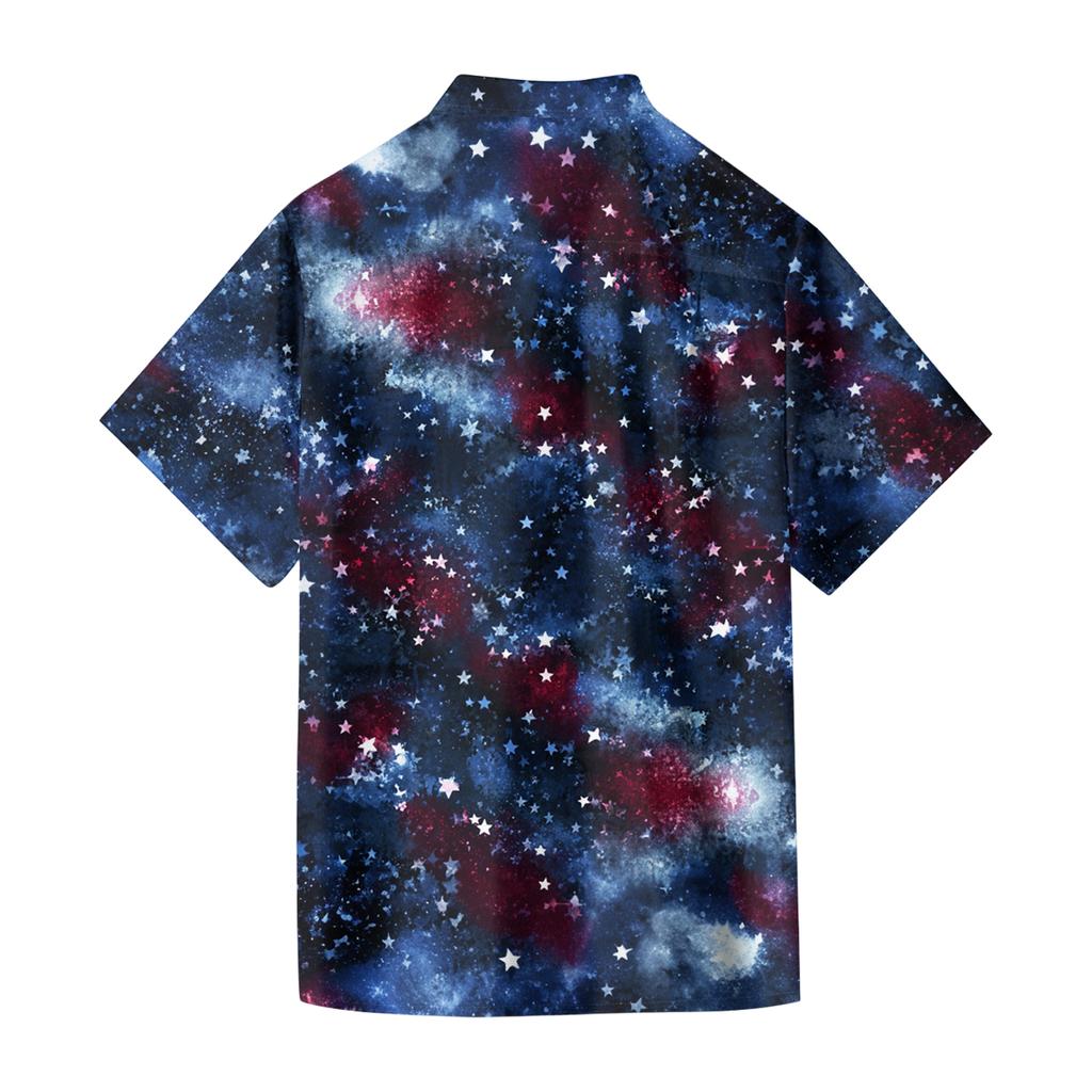 Men's Casual Short-Sleeve Collared Shirt