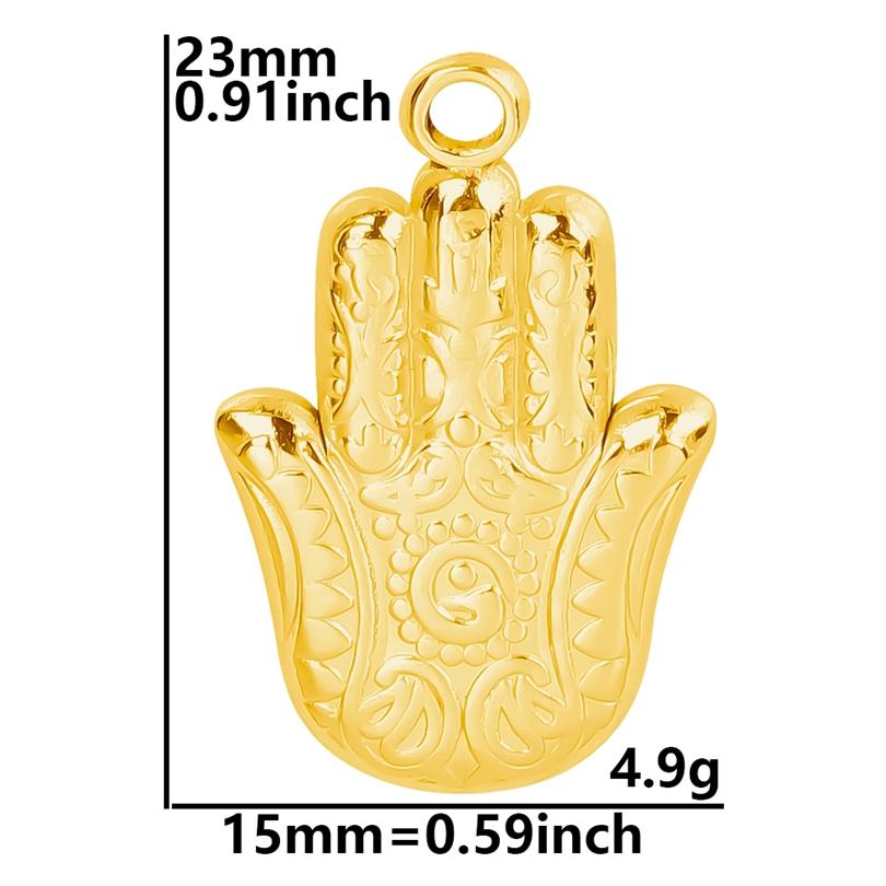 5pcs/Lot Turkish Evil Eye Hand Pendants For Jewelry Making Supplies Statement Charm Stainless Steel Pendant DIY Necklace Earring
