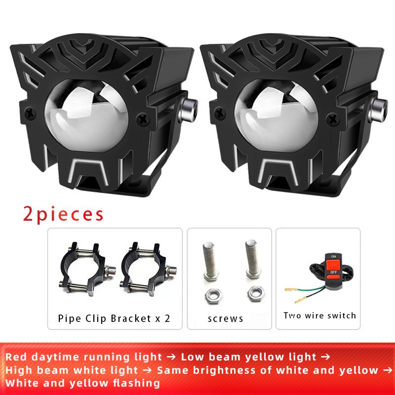 Motocykly LED reflektor Pomocný projektorový objektiv Přední světlomet Mlhová světla pro ATV SUV Offroad Traktor Truck 4x4 Universal