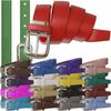 Women's Belt Split Leather – Summer Colors with Silver Buckle