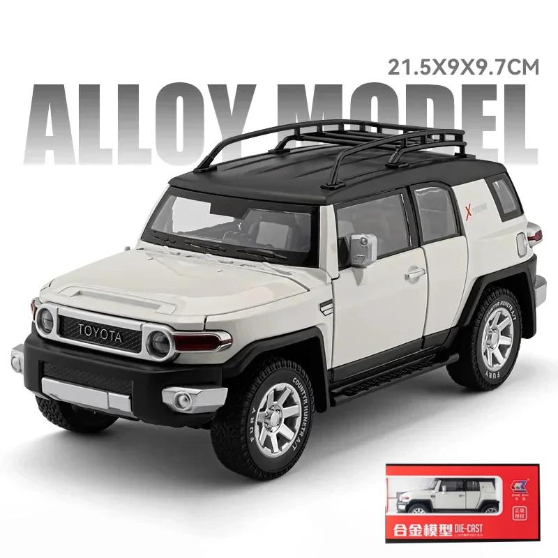 DYMNQM1 1:24 TOYOTA FJ Cruiser Alloy Car Model Diecast & Toy Metal Off-road Vehicles Car Model Sound and Light Simulation Childrens Gift