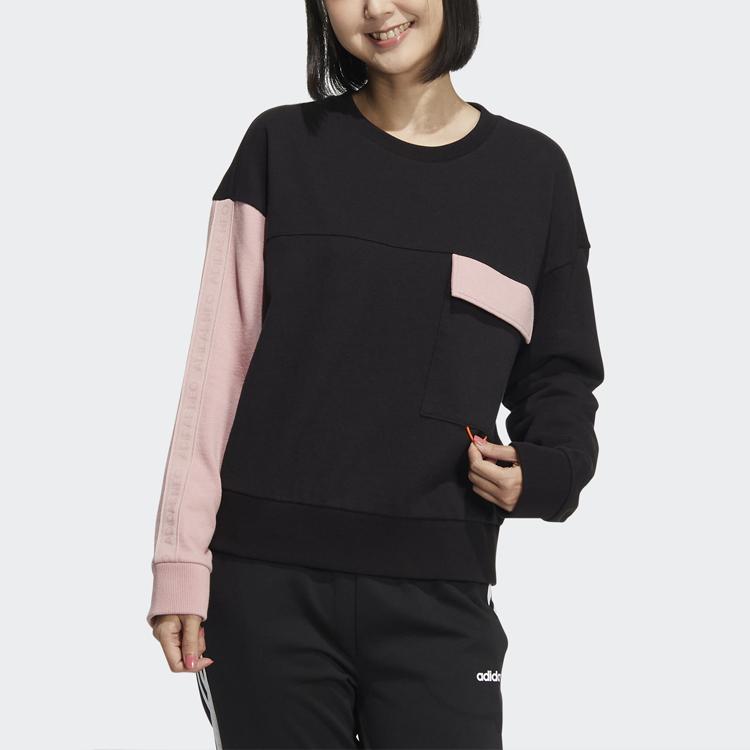 Adidas Neo W Gsg Cb Sweat Color Block Crewneck Pullover Women Sweatshirts Black HM7405