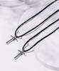 One-touch Bold Cross Natural Suede String Necklace (C2601-AN1028)