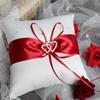 Sparkling Rhinestones Wedding Ring Pillow European Bowknot Ribbon Cushion  Home Wedding Bridal