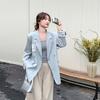 Pink Lace Splicing Blazer Women's Spring and Autumn New Explosive Super Fire Suit Unique and Beautiful Design Sense