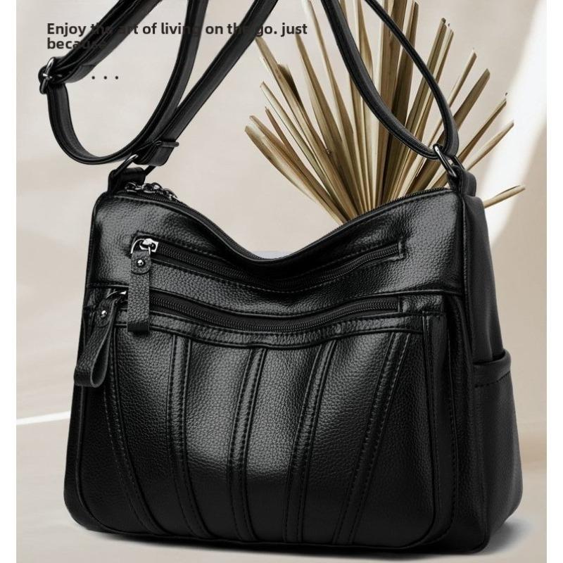 Cross-border Popular Soft Leather Women's Bags, Messenger Bags, Niche High-end Sense, Large-capacity Versatile Commuter Shoulder Small Square Bags