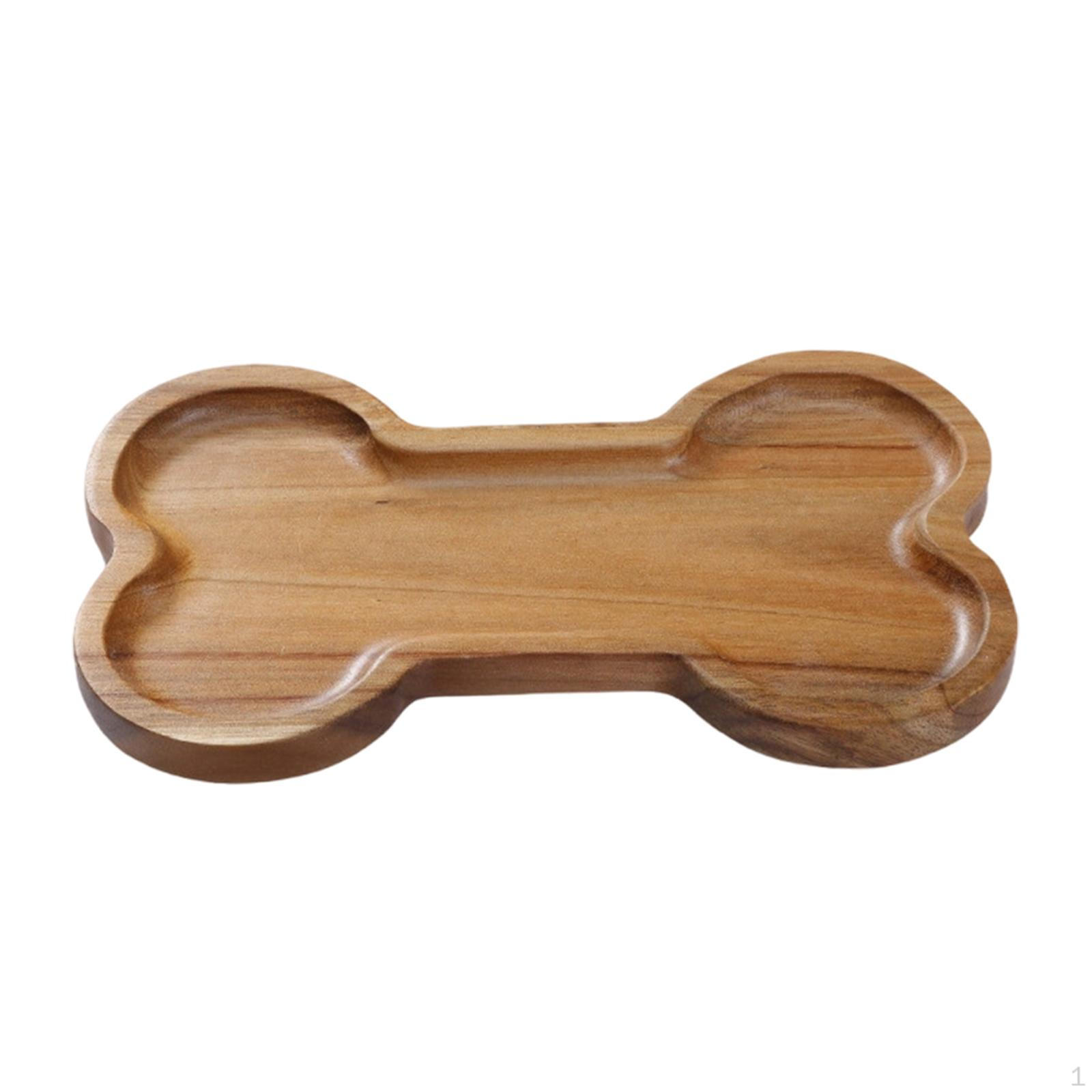 

Wooden Serving Tray Candy Dish Bowl Bone Shape Appetizer Versatile Snack Plate for