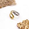 Versatile Geometric Gold & Silver Colorblock Ring: Elegant, Luxurious, and Stylish for Women