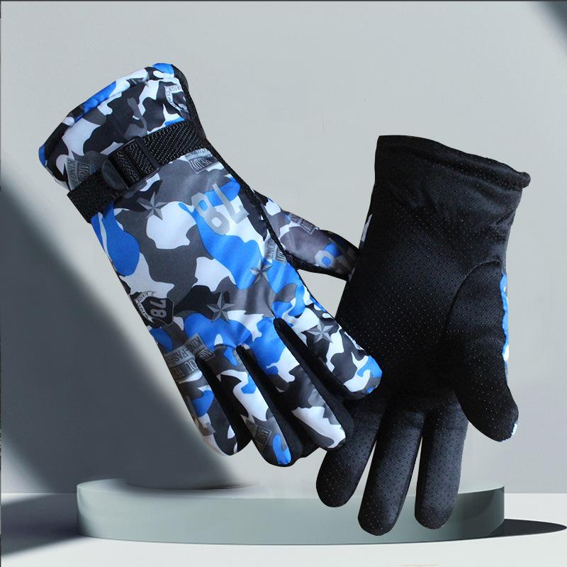 Winter men's and women's cotton gloves piled and thickened large cotton gloves