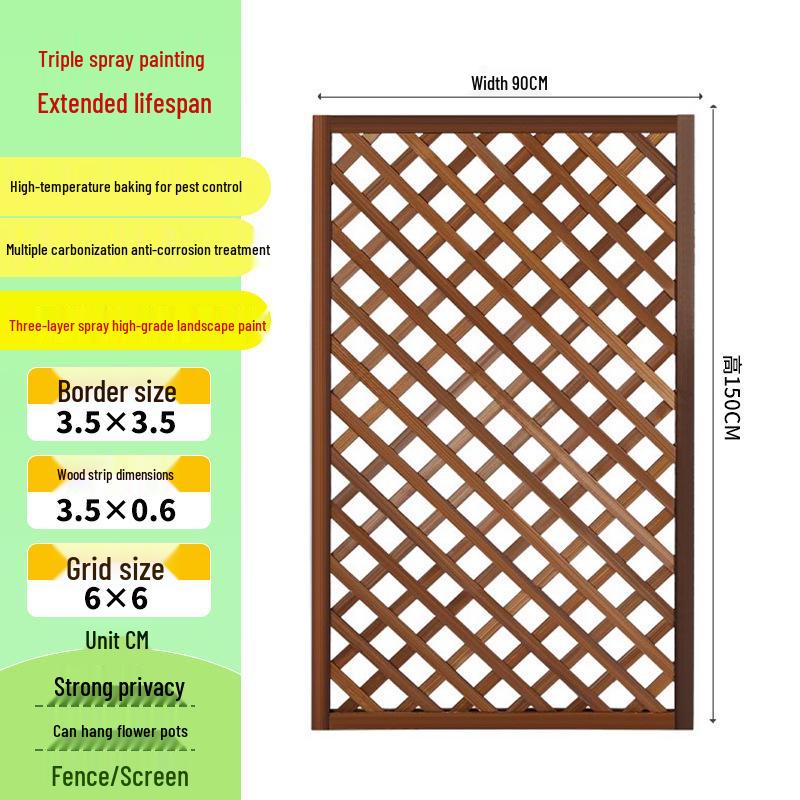 Anti-Corrosion Wood Garden Fence & Climbing Frame for Outdoor Spaces