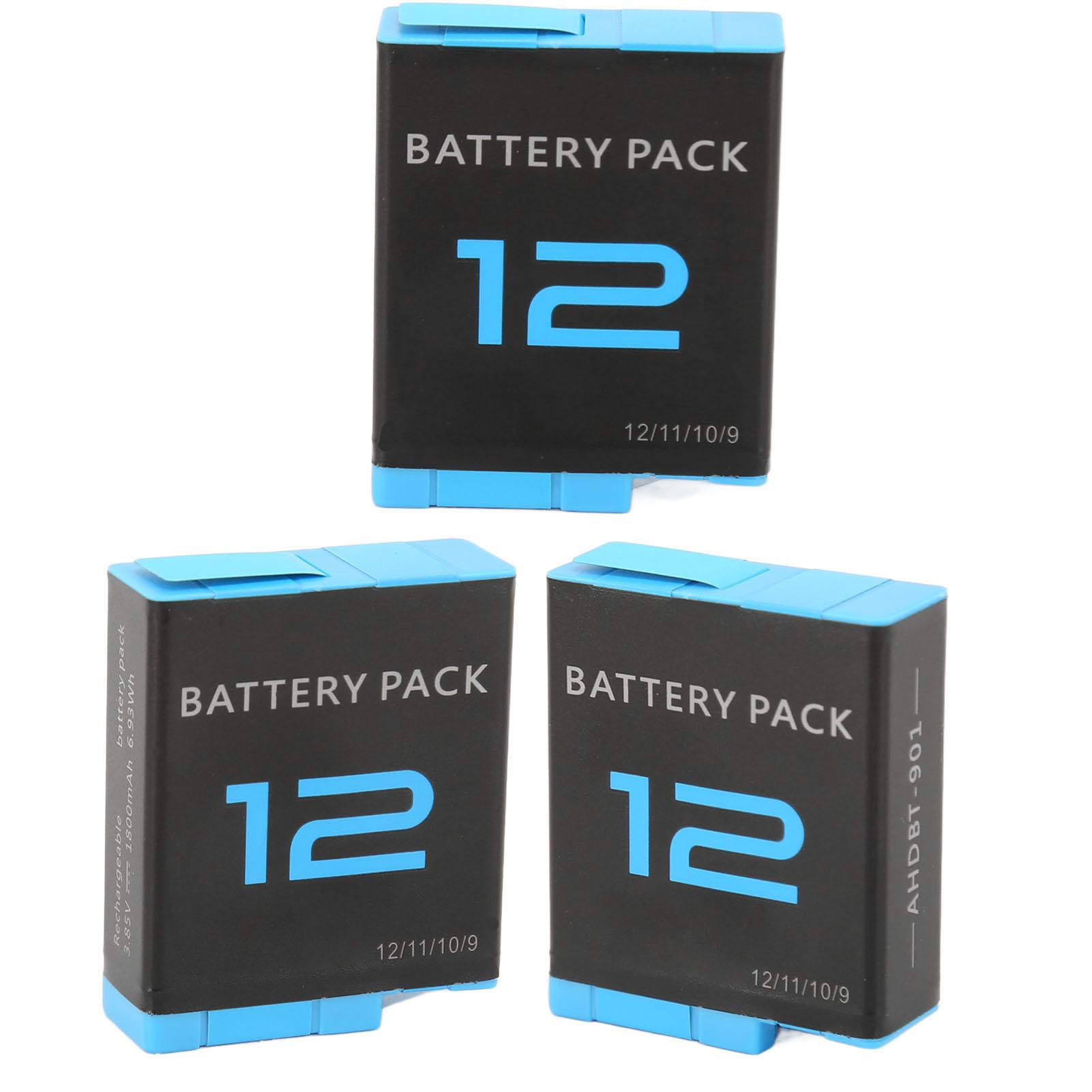 

3 шт. сменная батарея для камеры профессиональная литий-ионная аккумуляторная батарея емкостью 1800 мАч для экшн-камеры