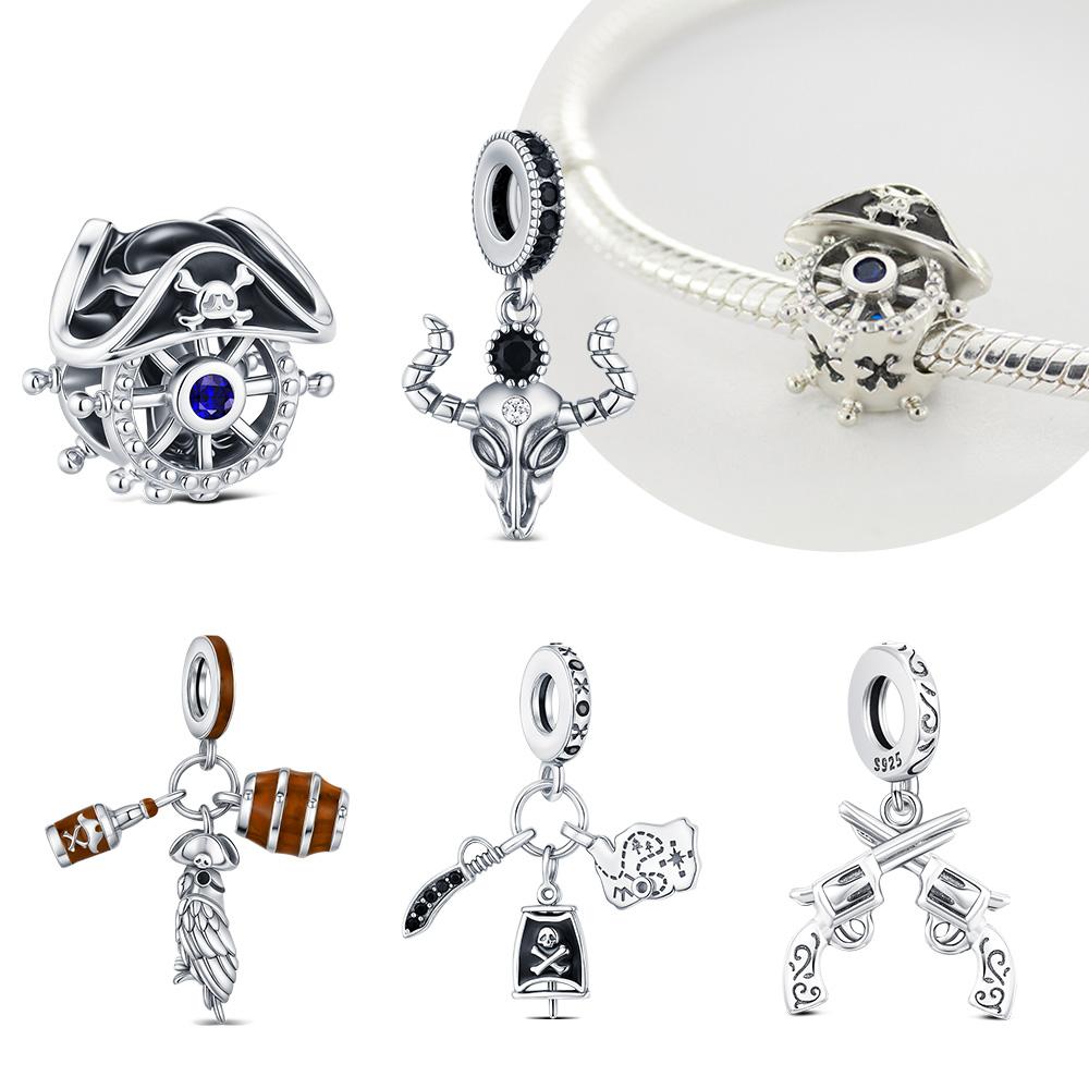 Annier Women's Copper Charm Beads, Pirates Of The Caribbean And Western Denim Collection, For Original Bracelet Diy Jewelry Making