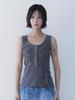 SETSETSET Lucky 333 Pocket Sleeveless Charcoal