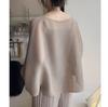 Early Spring High-End Pleated Batwing Sleeve Mesh Top - Japanese Korean Casual Sweet Style