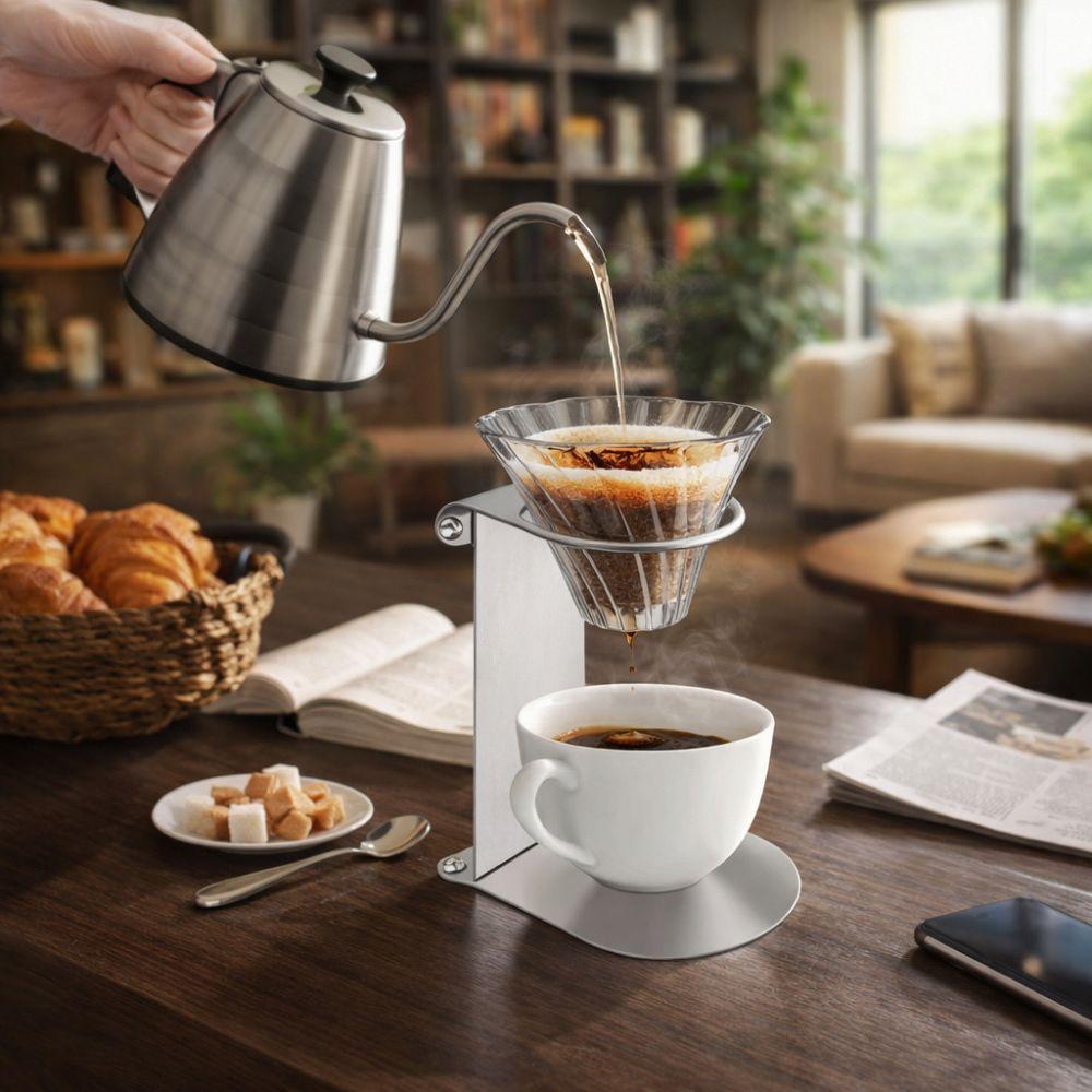 Folding Coffee Drip Stand Portable Hand Brew Bracket Coffee Filter Holder  Outdoor