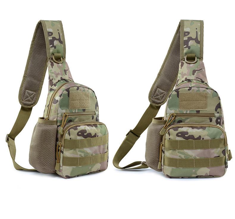 Men's Outdoor Multifunctional Crossbody Chest Bag with Water Bottle Holder - Ideal for Travel, Sports, and Mountaineering