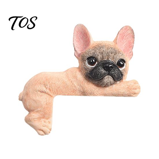 Decorazione Interruttore Luce Creativa 3D Bulldog Francese Copertura in Resina, Cane Cartone Animato Carino Copertura Decorativa per Presa a Muro Senza Piastra a Fori, Animale Autoadesivo