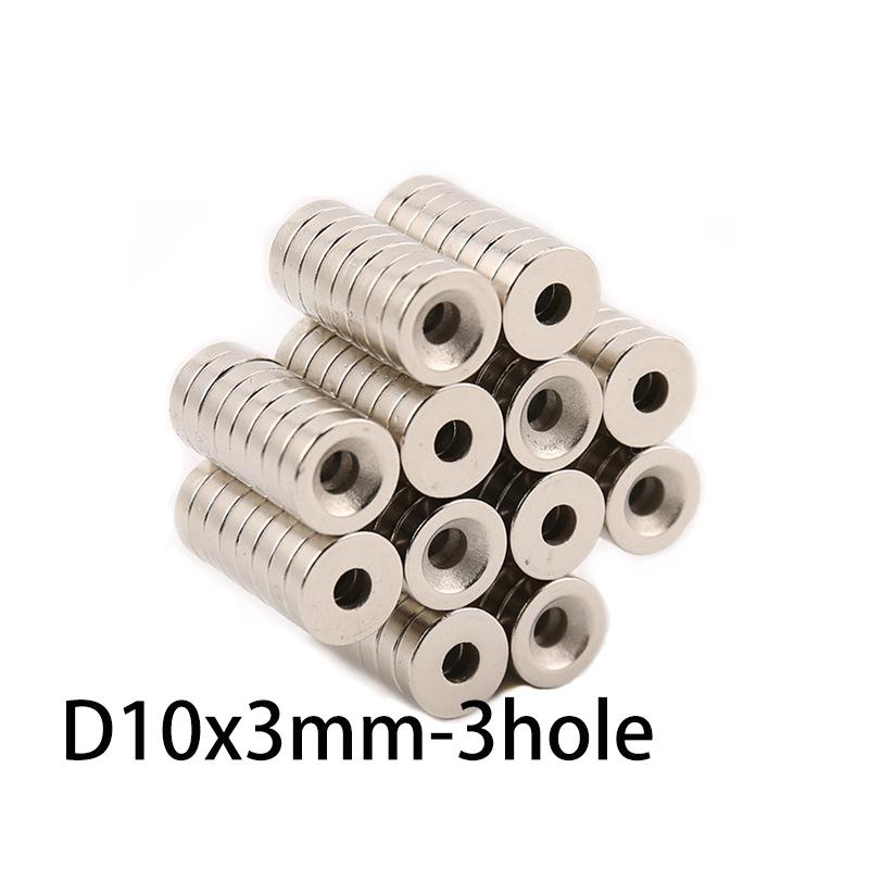 10/20/50pcs 10mm X 3mm Ring Magnets with 3mm Hole - Countersunk for Screw Mounting, Signs, Nameplates, Sensors & DIY Projects