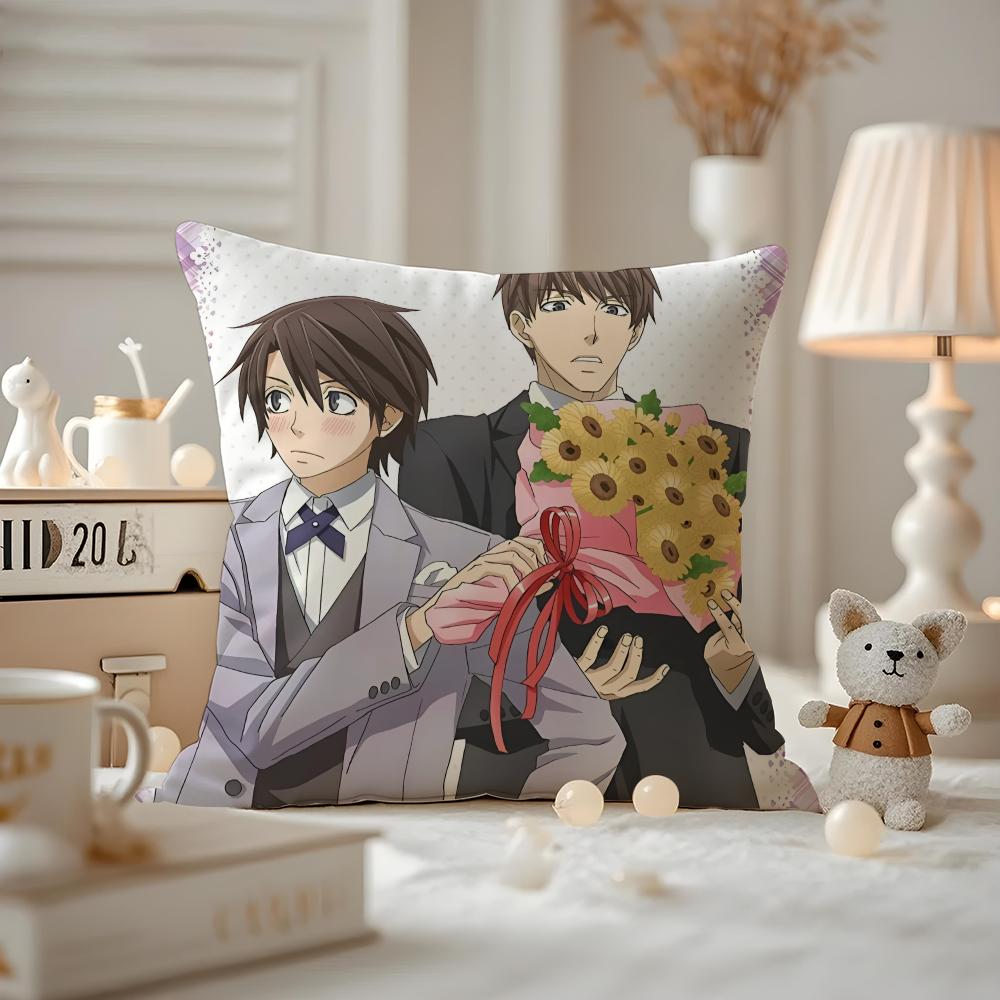 Anime The Worlds First Love Cushion Cover Antidustmite Pillowcase Invisible Zipper Silky Short Plush Sofa Cushion Cover
