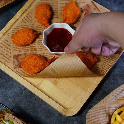 30 fogli di carta oleata antiolio per pane, panini, hamburger e patatine fritte